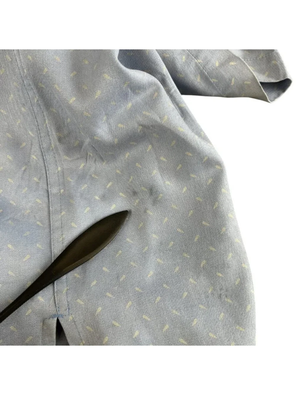 Toscano Shirt Mens XL Blue Geometric 100% Silk Short Sleeve Button Up Casual